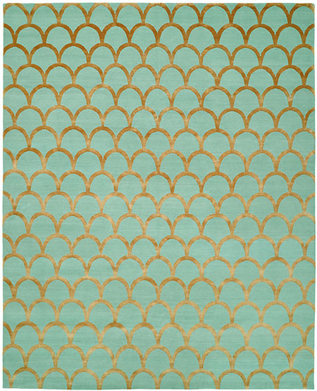 Dragonscale<br />Wool & silk<br />8'x10'<br /><br /><br />