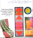 Home Accents Today, April 2004, Sara Schneidman and Marc Davidson rugs featured