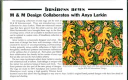 Rug Insider, December 2004, Anya Larkin and Gene Meyer Feature Story